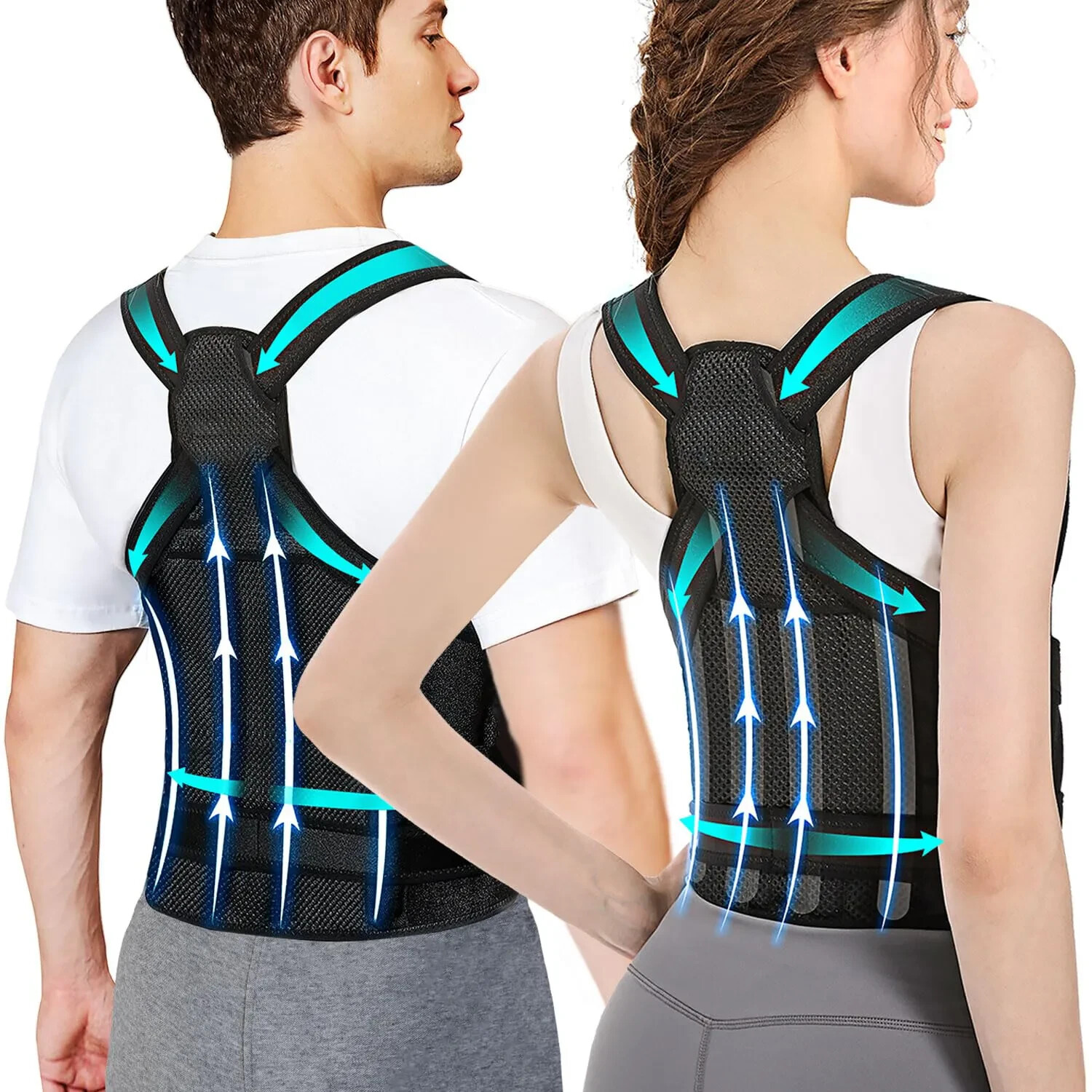 Hurmoya Back Brace Posture Corrector Lower and Upper Back Pain Relief