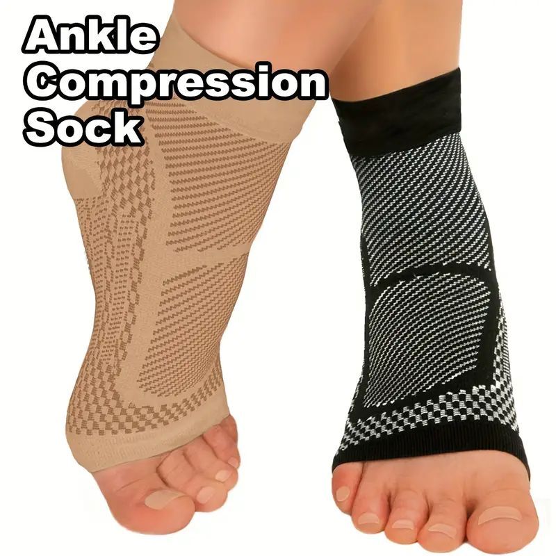 2X COMPRESSION SOCKS FOOT ANKLE SWELLING PLANTAR FASCIITIS ARCH SUPPORT BRACE…