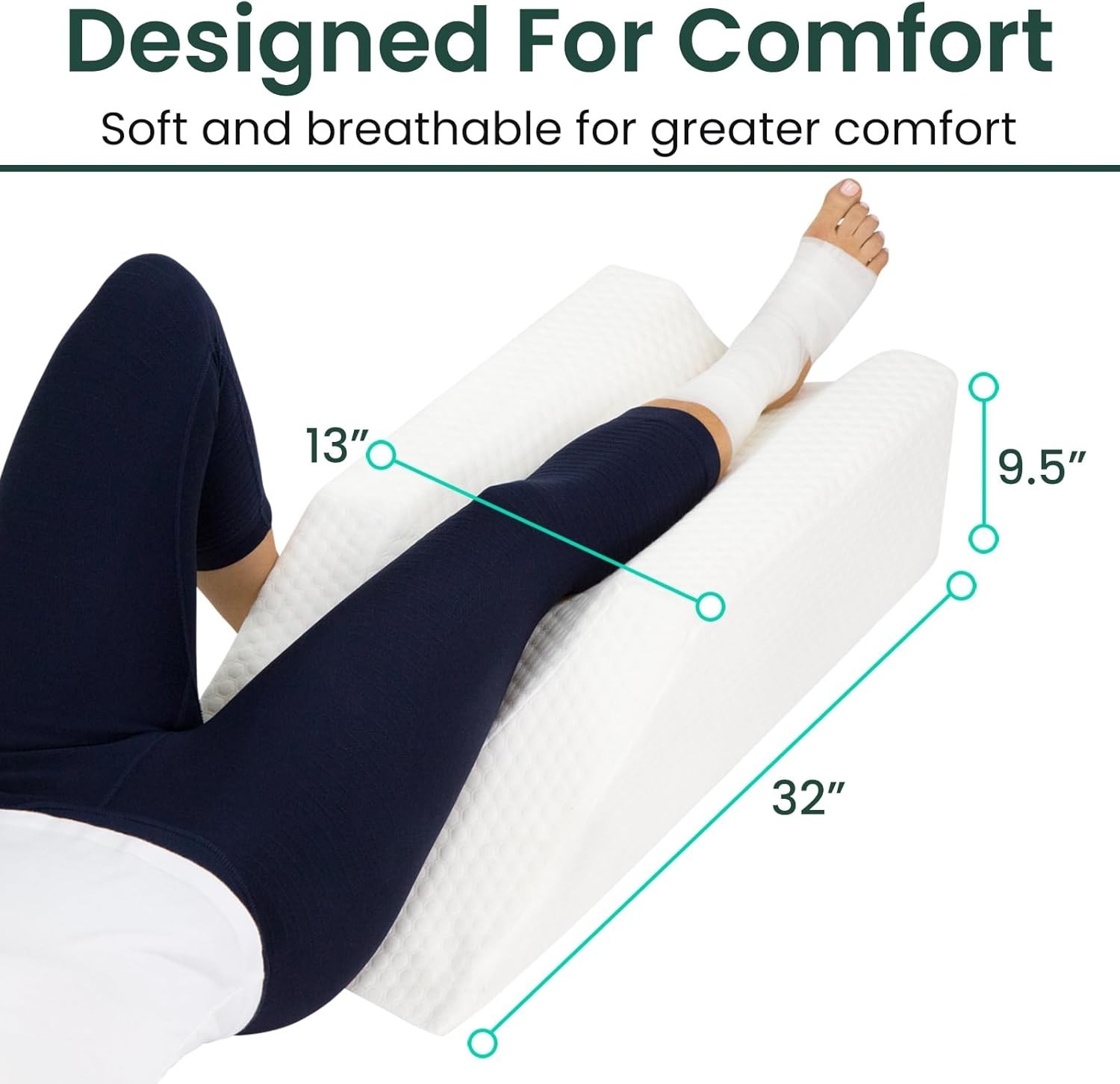 Leg Elevation Pillow- Leg Wedge Knee Swelling Elevation After Surgery Must Haves