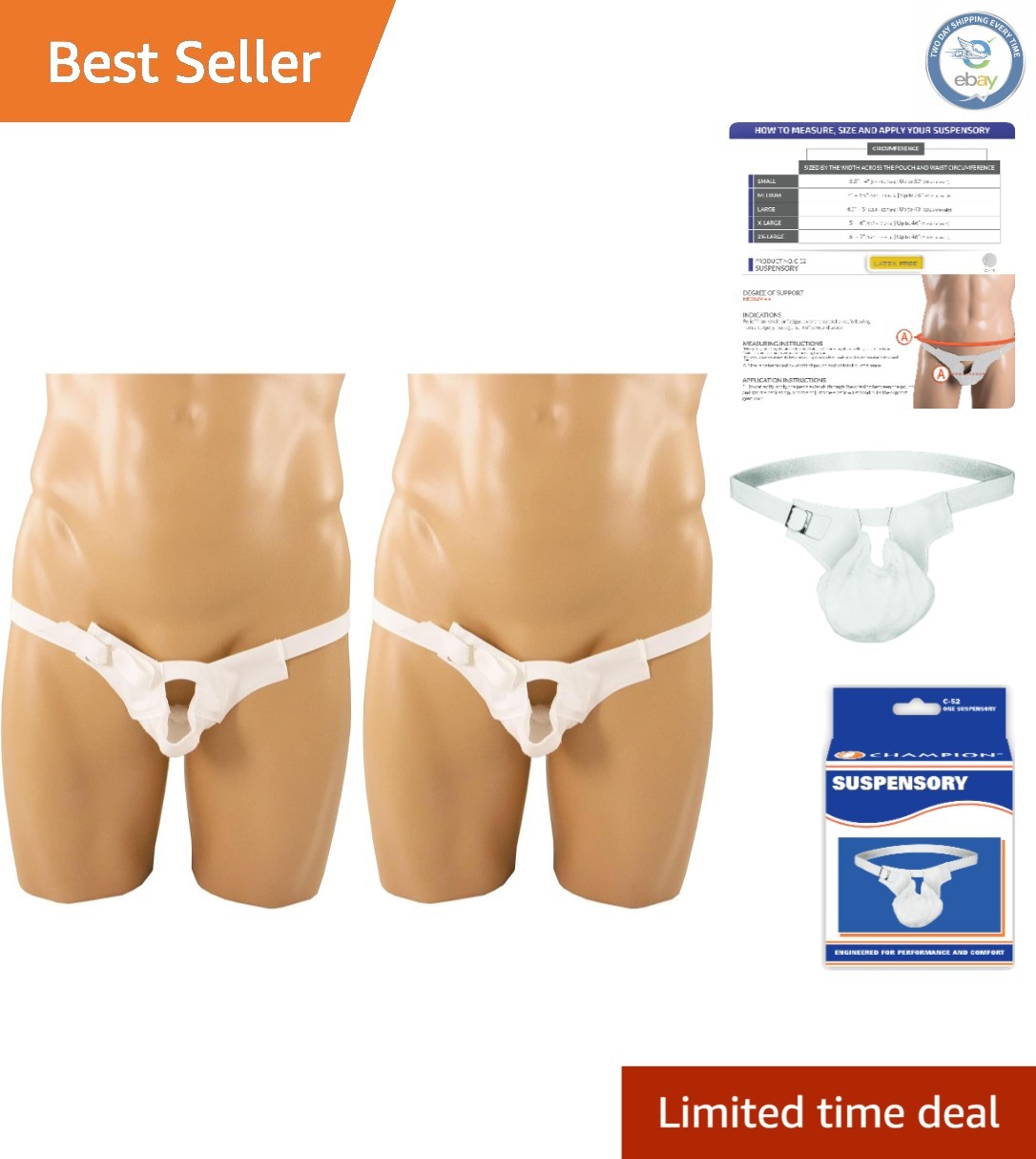 Cool Comfort Scrotal Suspensory Mesh Pouch – Discreet Under Clothing, Pack of 2