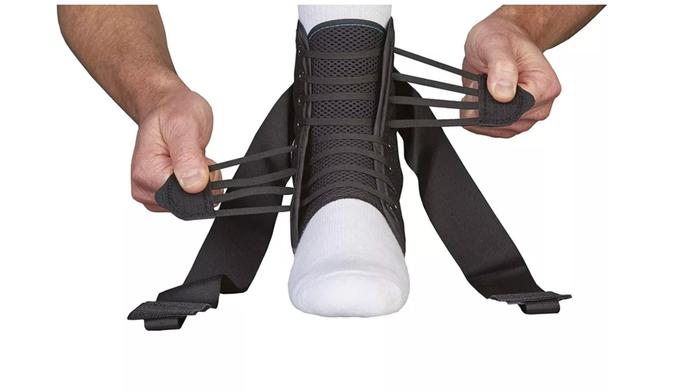 Aso Speed Lacer Black Ankle Brace Small 11-12in Ankel Circumf