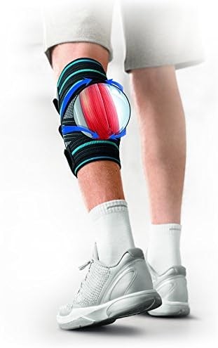 FLA Adjustable 3D Calf Support (Black/Blue Stripe) Medium