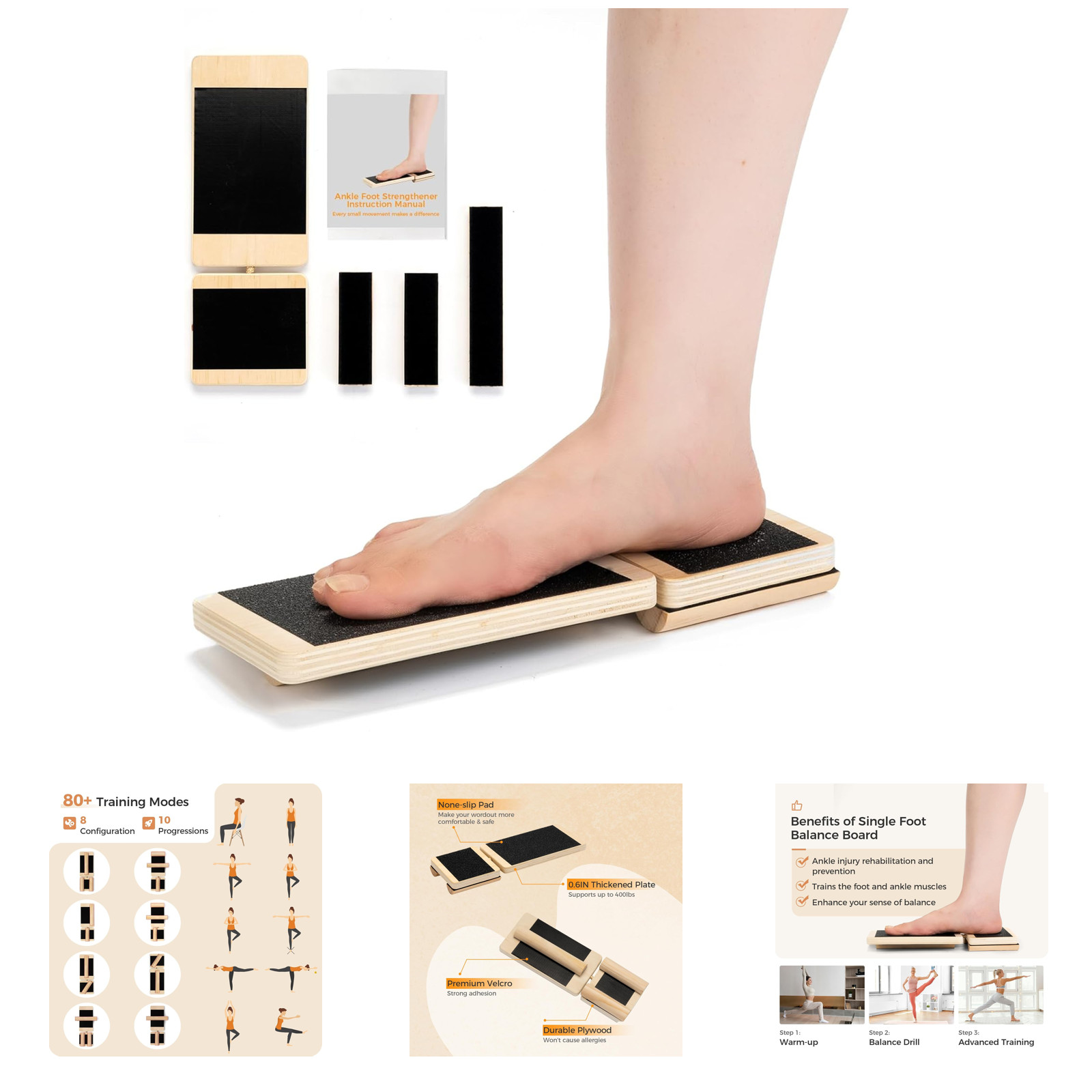Ankle Foot Strengthener Exerciser for Sprained Ankle Balance Board Plantar