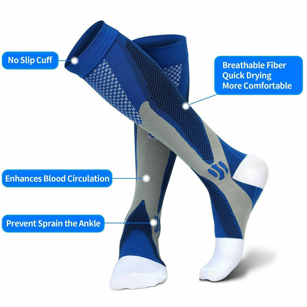 Compression Socks 20-30 mmHg Best Copper Athletic Gym Shin Splints Men Women HG