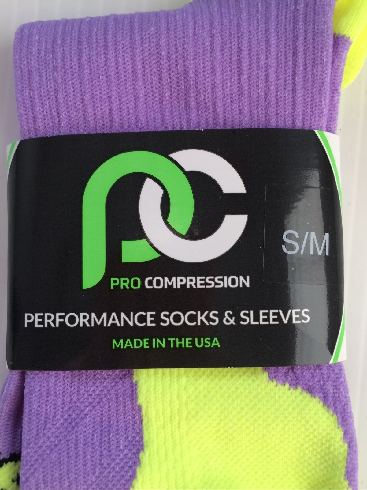 Pro Compression Performance Socks Size S/M Unisex Socks. Made In USA