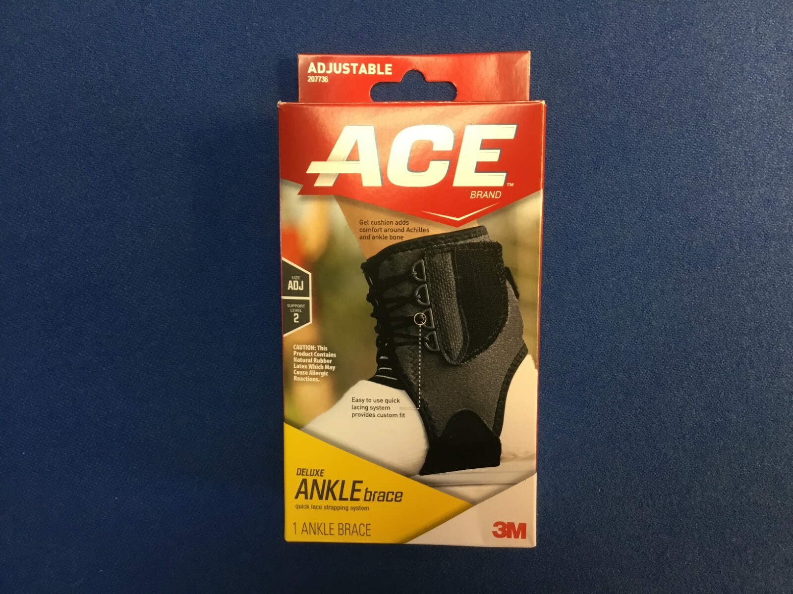 Ankle brace, easy to use, quick lace strapping system provides custom fit, 1 ct