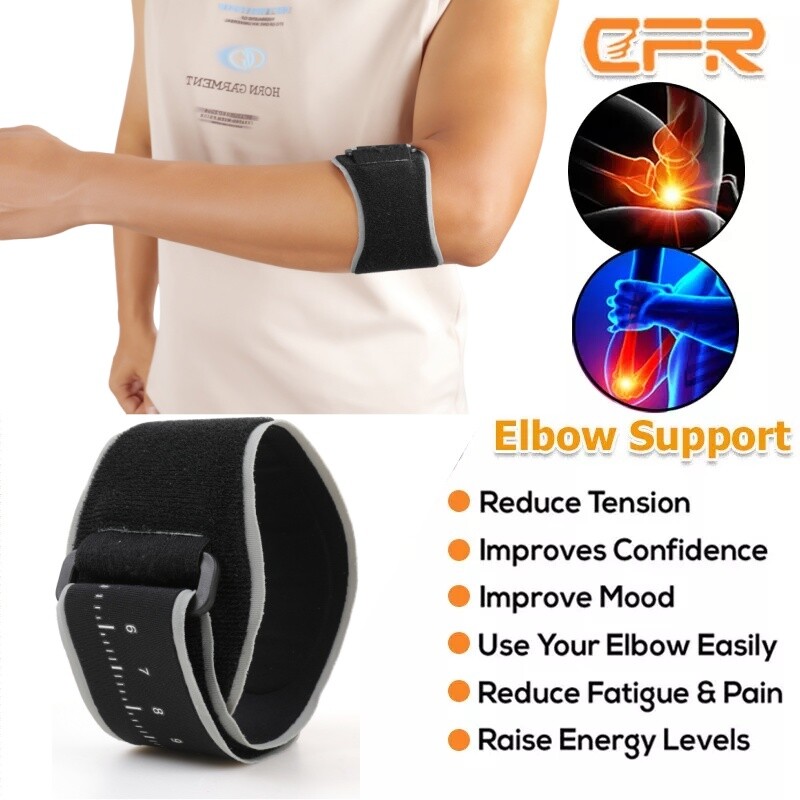 Sports Elbow Brace Support Band Arthritis Tendonitis Golfer Arm Joint Pain Scale