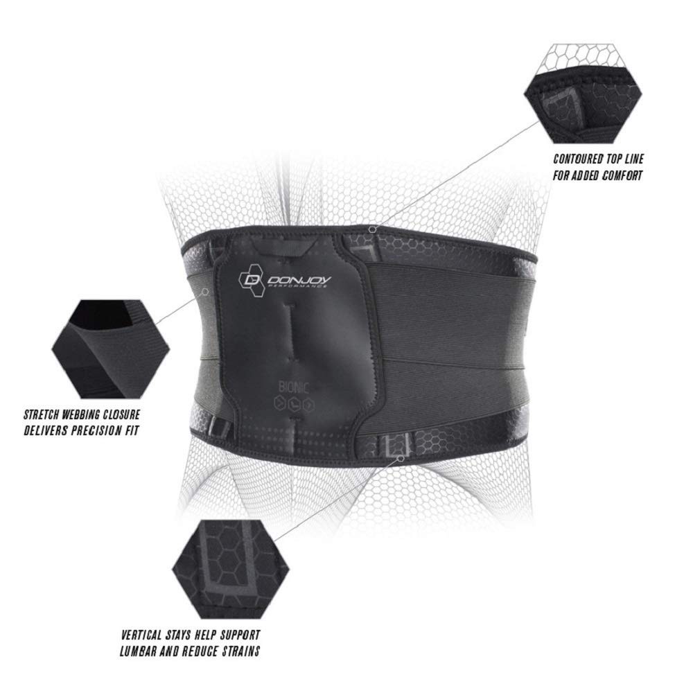 BIONIC Wrap-Around Back Support Brace, Low Back Pain Support, Adjustable Compres