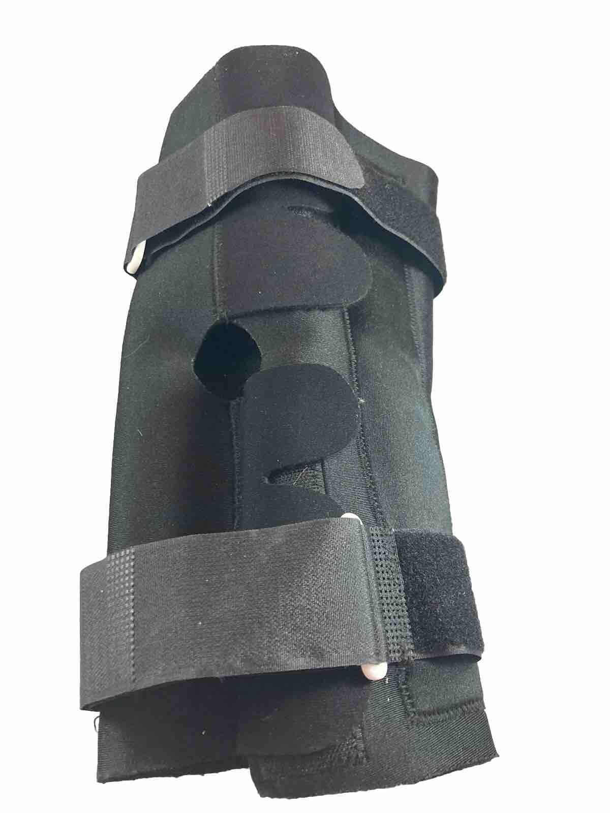 Biomet Knee Brace Large L Hinged Injury Sprain Post Op Black Neoprene
