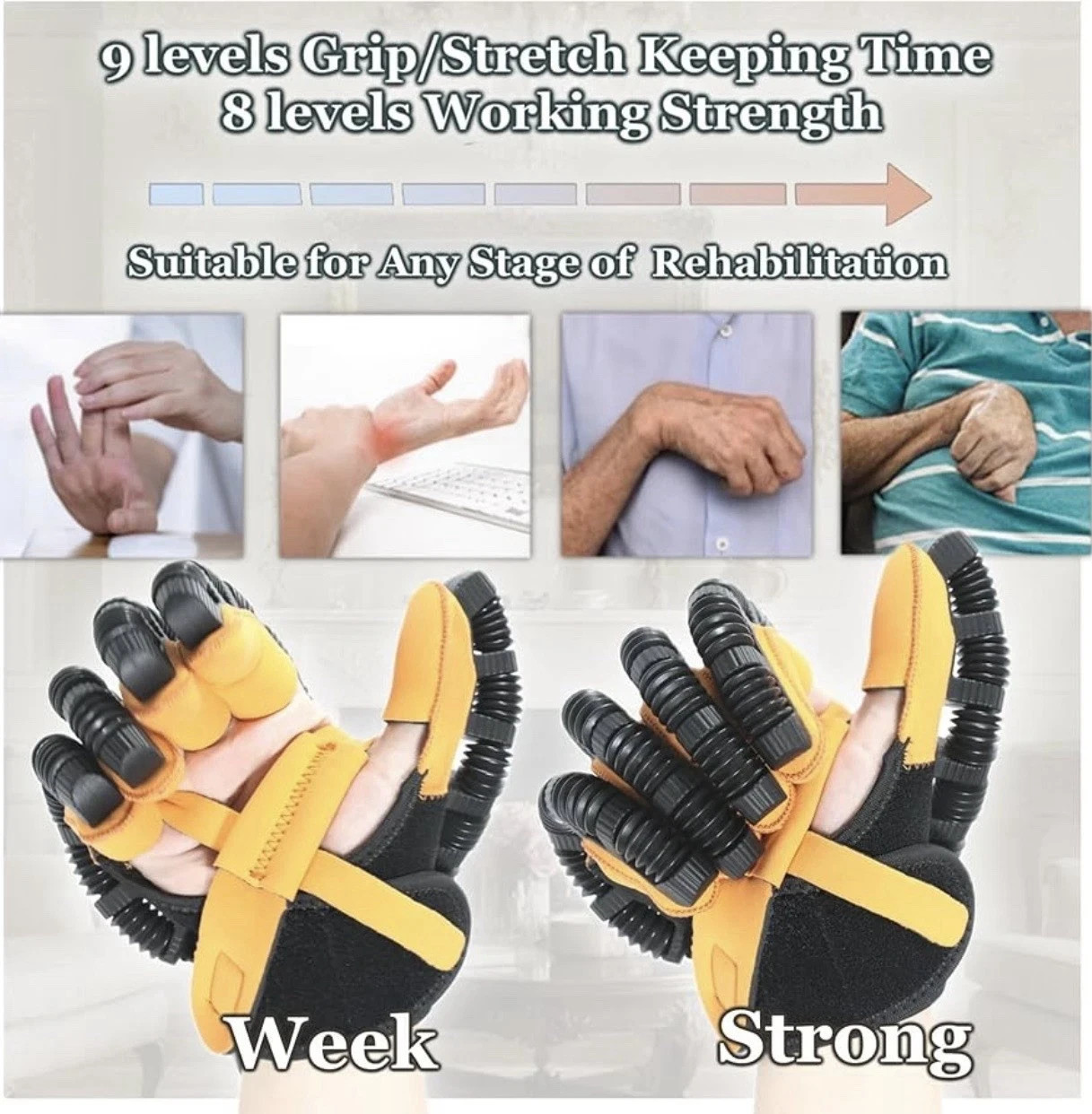Rehabilitation Robot Gloves, Training Glove for Stroke Rehab Hand Finger Right L