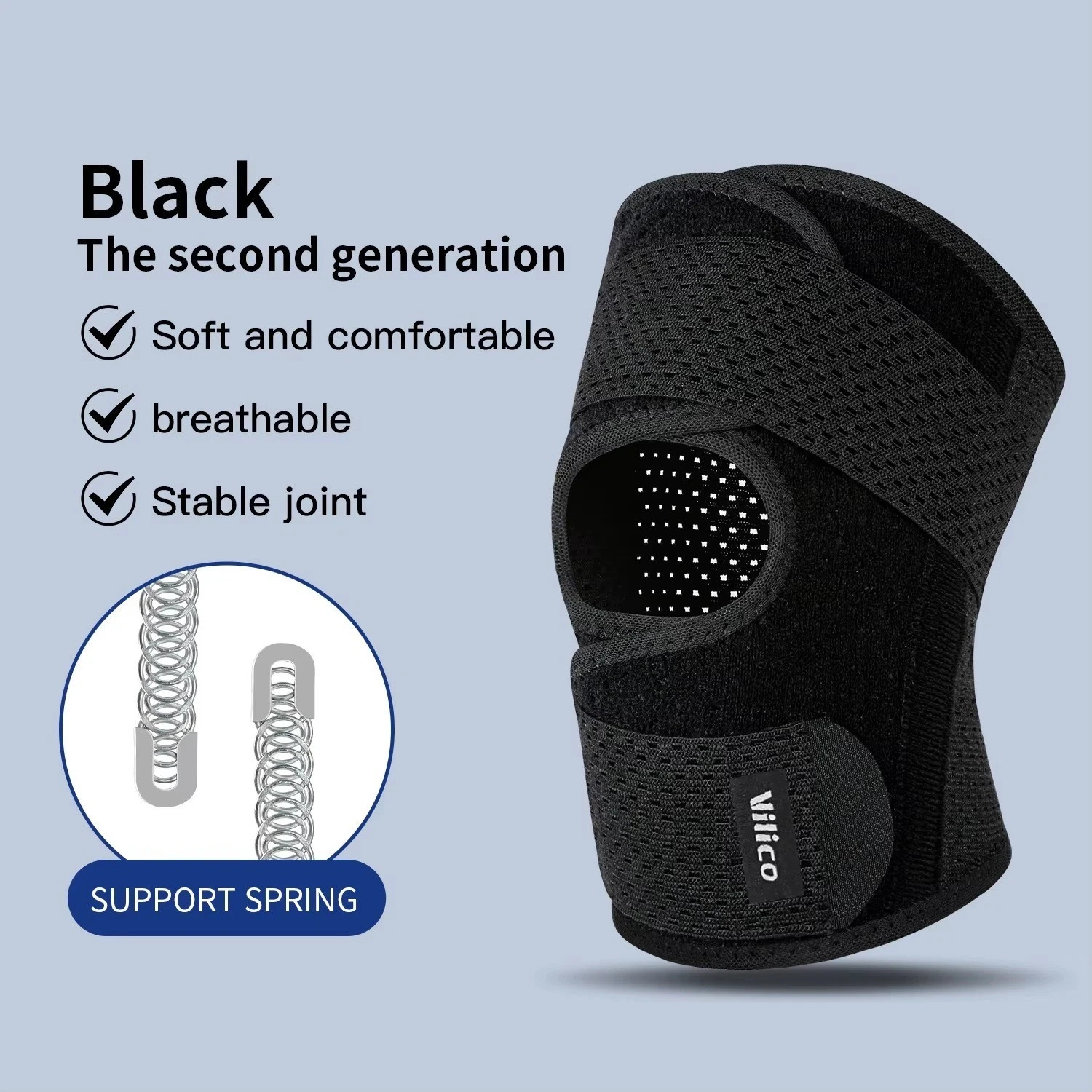 Bareform Knee Brace for Meniscus Support Adjustable, Patella Stabilizer, Pain