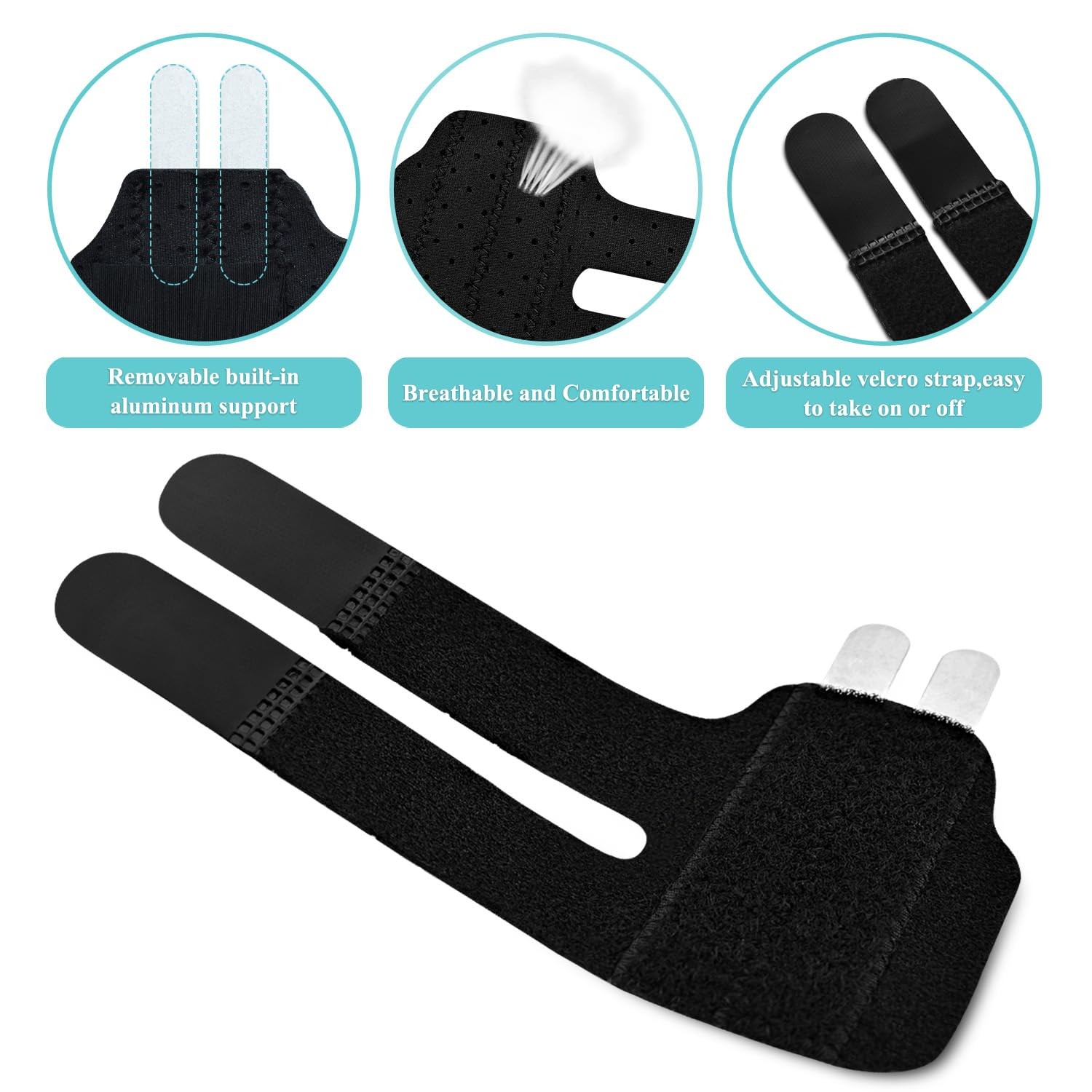 Upgraded Trigger Finger Splint with 2 Metal Support Bars, Adjustable Finger B…