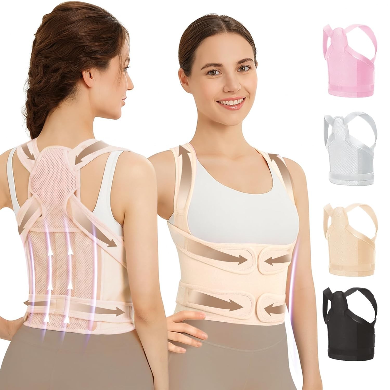 Lumbar Support Adjustable Back Brace – Perfect for Posture & Back Pain Relief