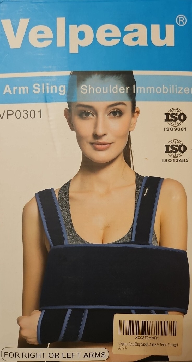 Velpeau XL Arm Sling – Shoulder Immobilizer Brace For Right Or Left Arm VP0301