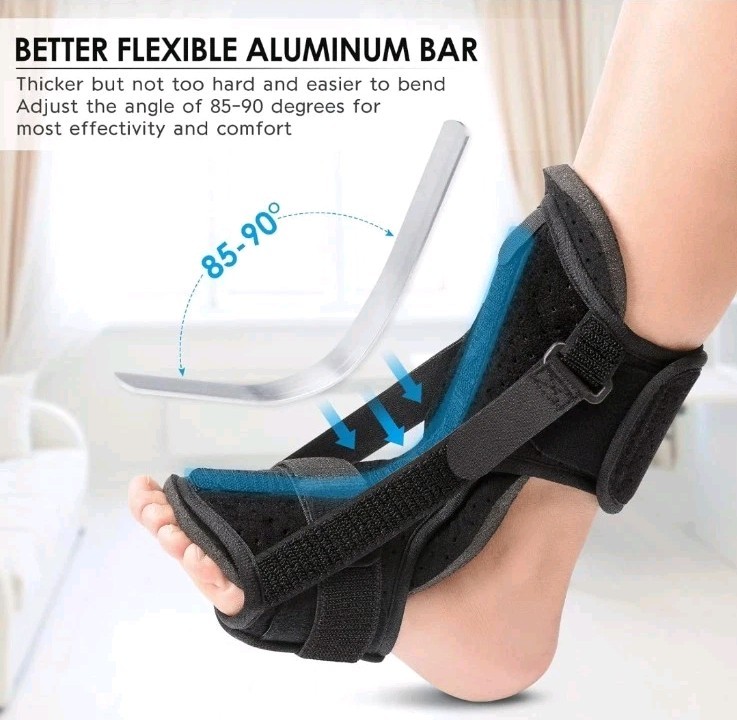 Plantar Fasciitis Brace Night Splint with Soft Memory Foam Pad: 2 Packs Upgraded