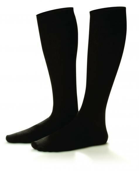 Dr Comfort Mens 20-30 mmhg Compression Knee Cotton Dress Socks Black Size Large