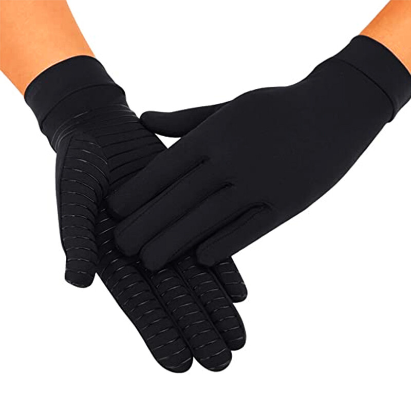 Arthritis Copper Compression Gloves Hand Support Joint Pain Relief Pair BML