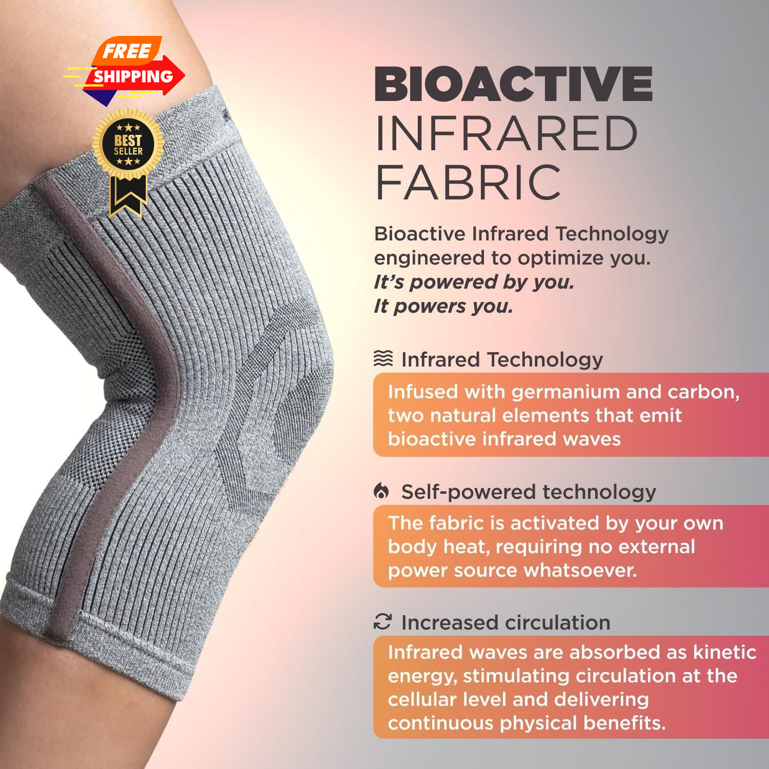 Incrediwear Knee Sleeve – Braces for Pain, Joint Pain X-Large, Grey