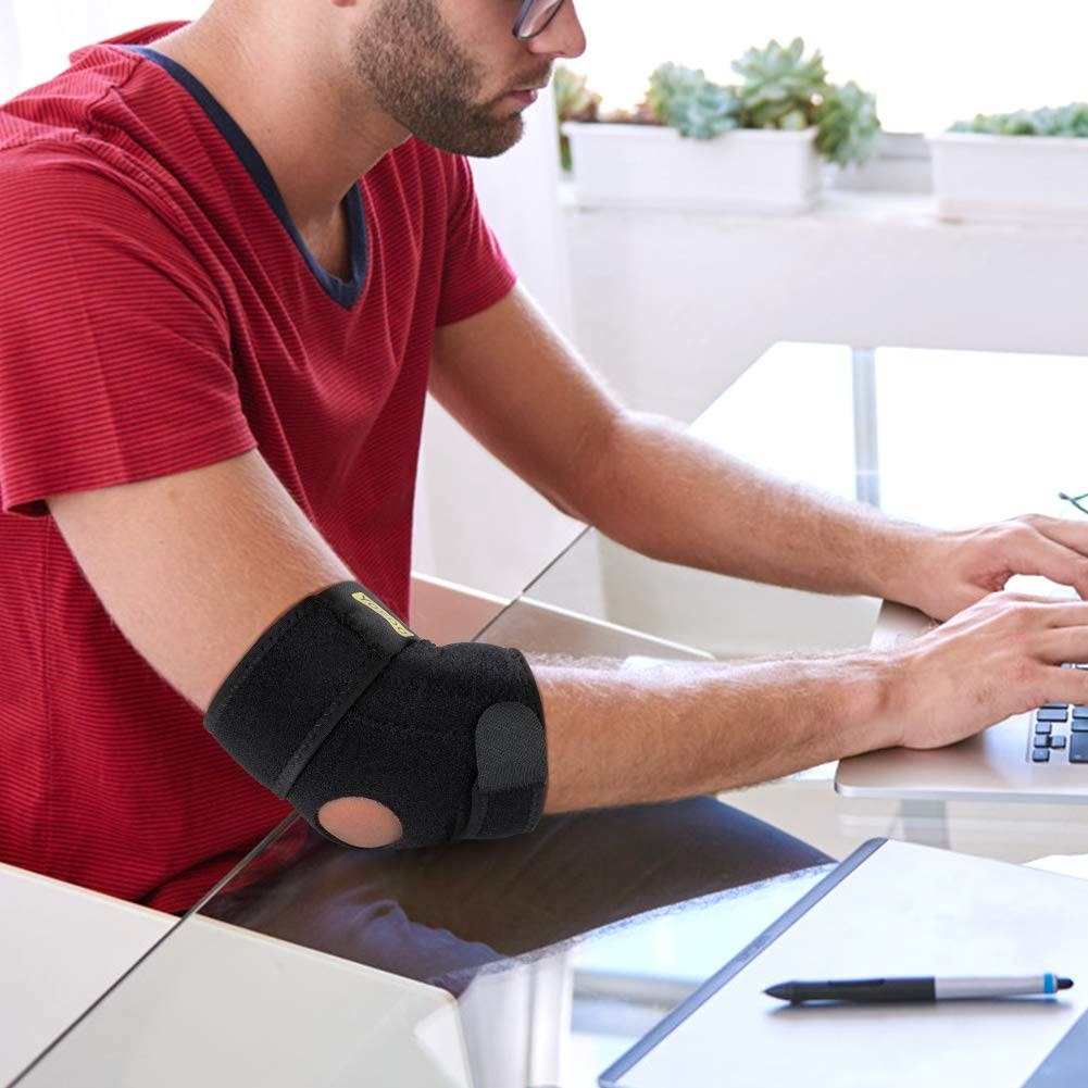 Elbow Brace, Adjustable Support with 1 Count (Pack of 1),