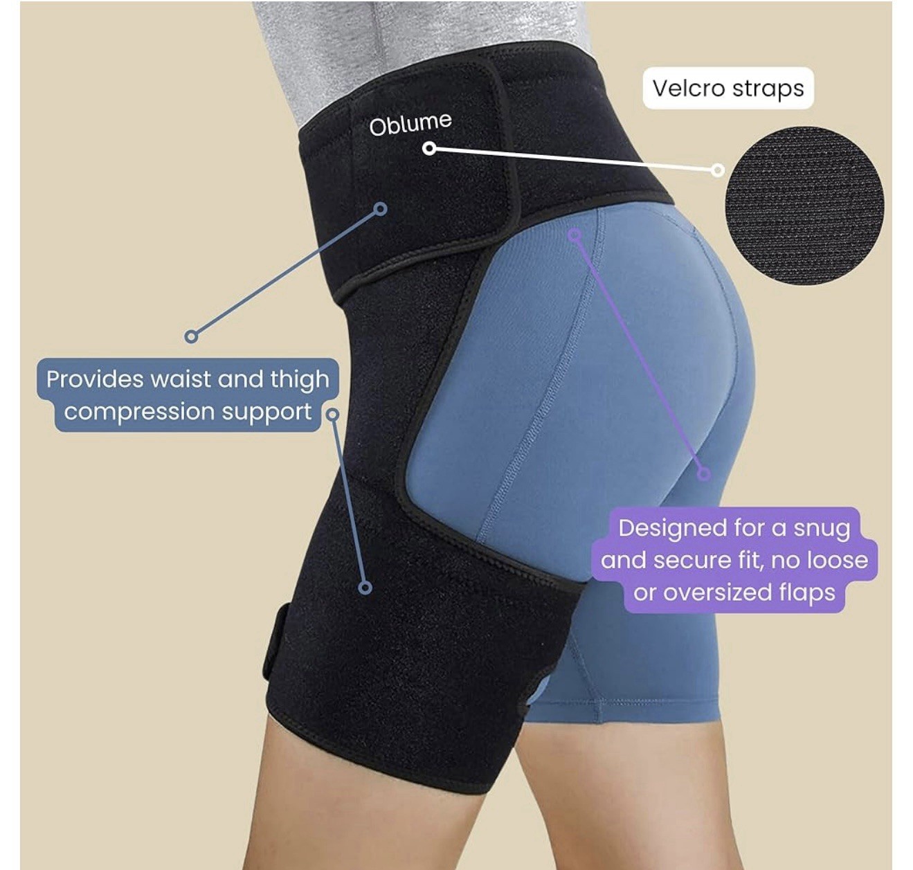 Hip Brace for Sciatica Pain Relief Devices, Belt Flexor Compression