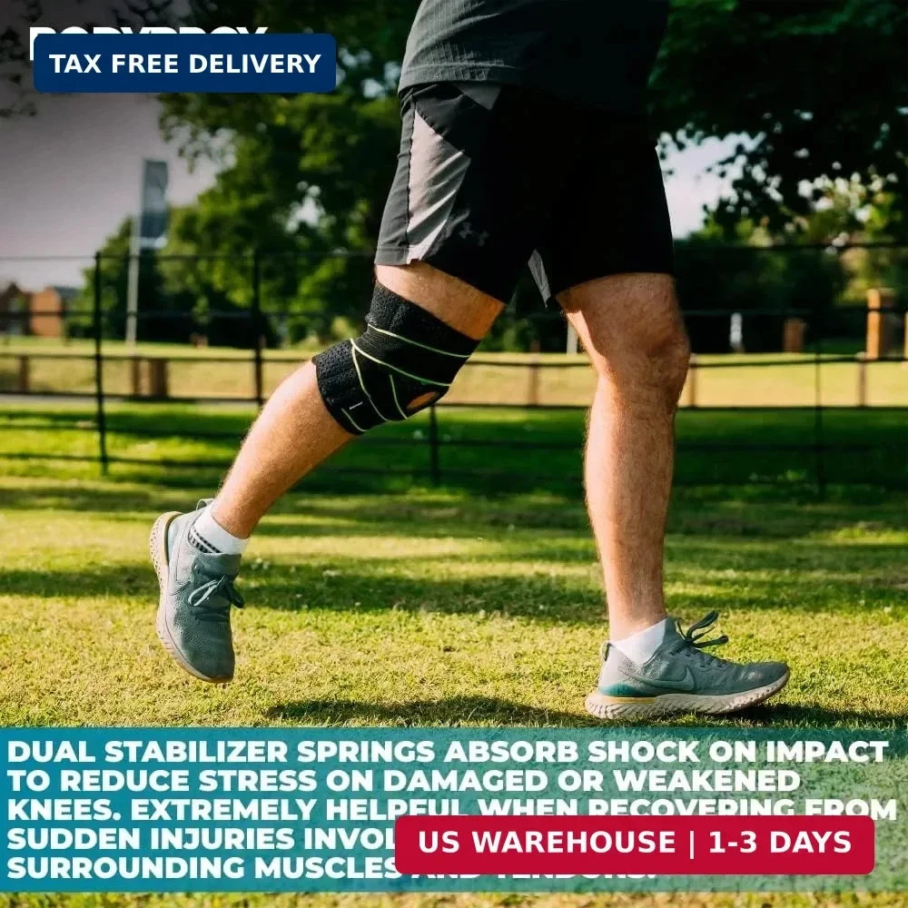 Bodyprox Knee Brace w/ Side Stabilizers & Patella Gel Pads for Knee Support S/M