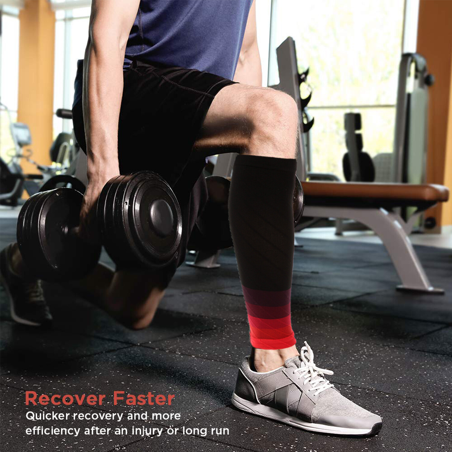 Medical Sports Calf Leg Brace Support Sleeve Compression Running Pain Relief Gym