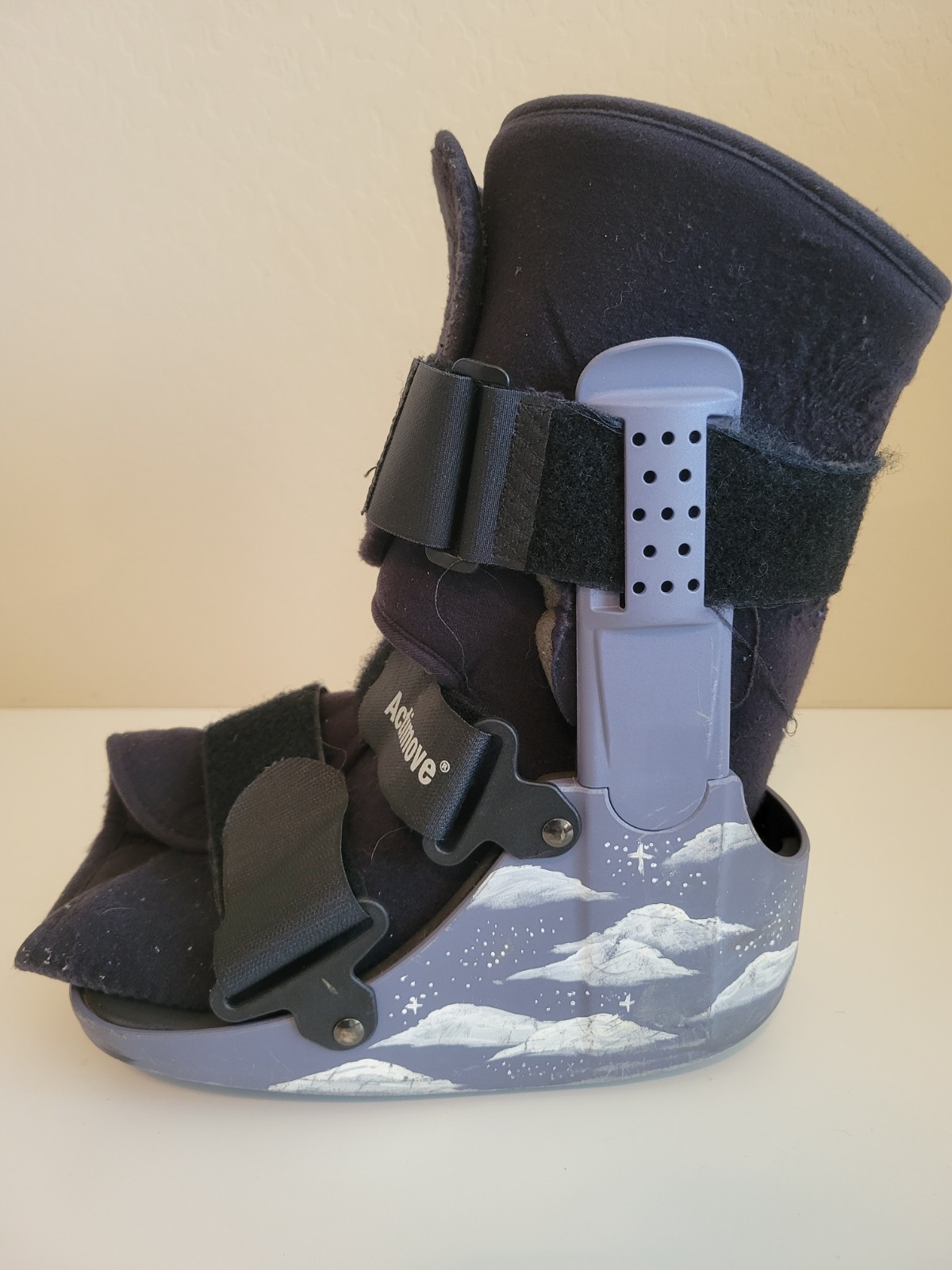 Actimove Standard Ankle Walker – Model 76270-21 – Custom Painted Clouds – Size S