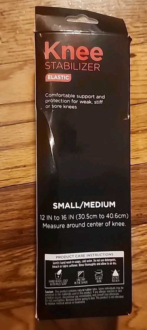 S/M Knee Brace Dual Stabilizer Elastic Compression For Support Contoured L or R