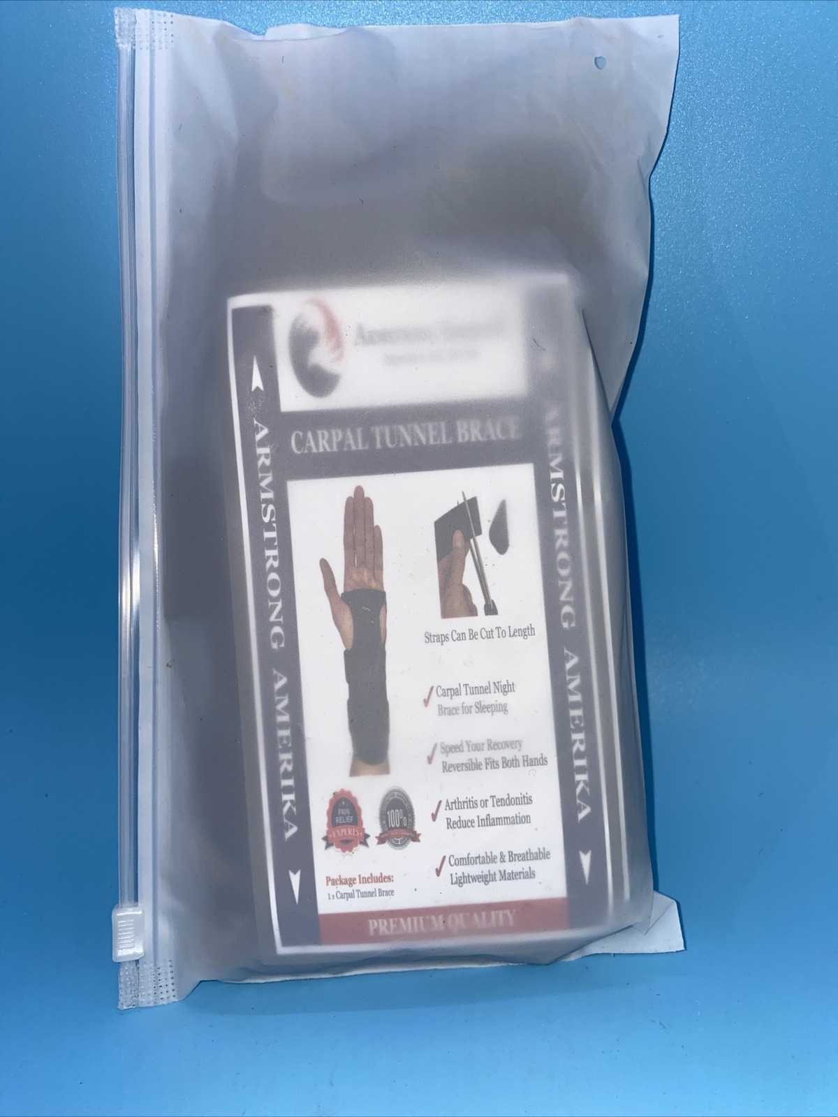 Armstrong Carpal Tunnel Wrist Brace (Night Sleep) Splint (Left/Right) Men/Women