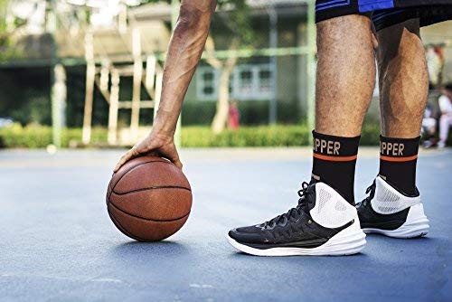 THX4COPPER Infused Compression Ankle Brace,Silicone Sleeve Small, Black
