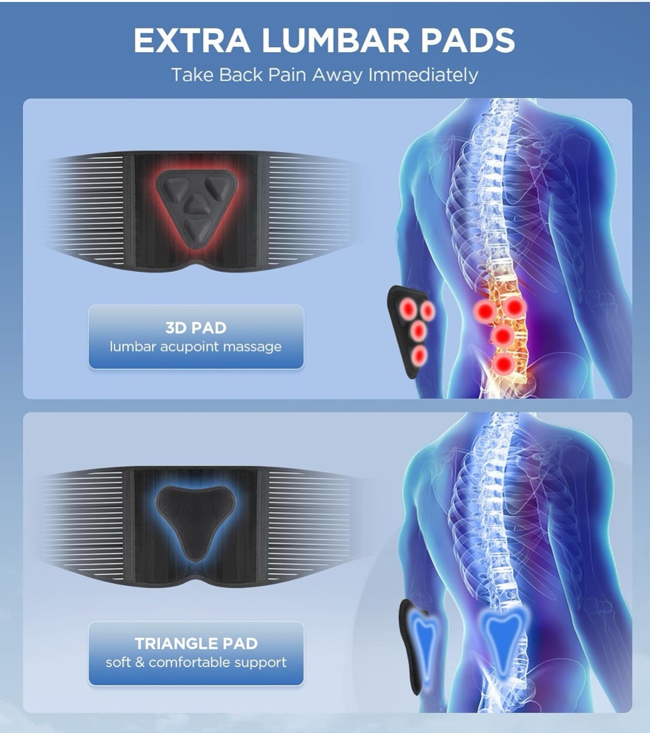 Breathable Waist Lumbar Lower Back Support Belt for Men Women Adult Back Brace