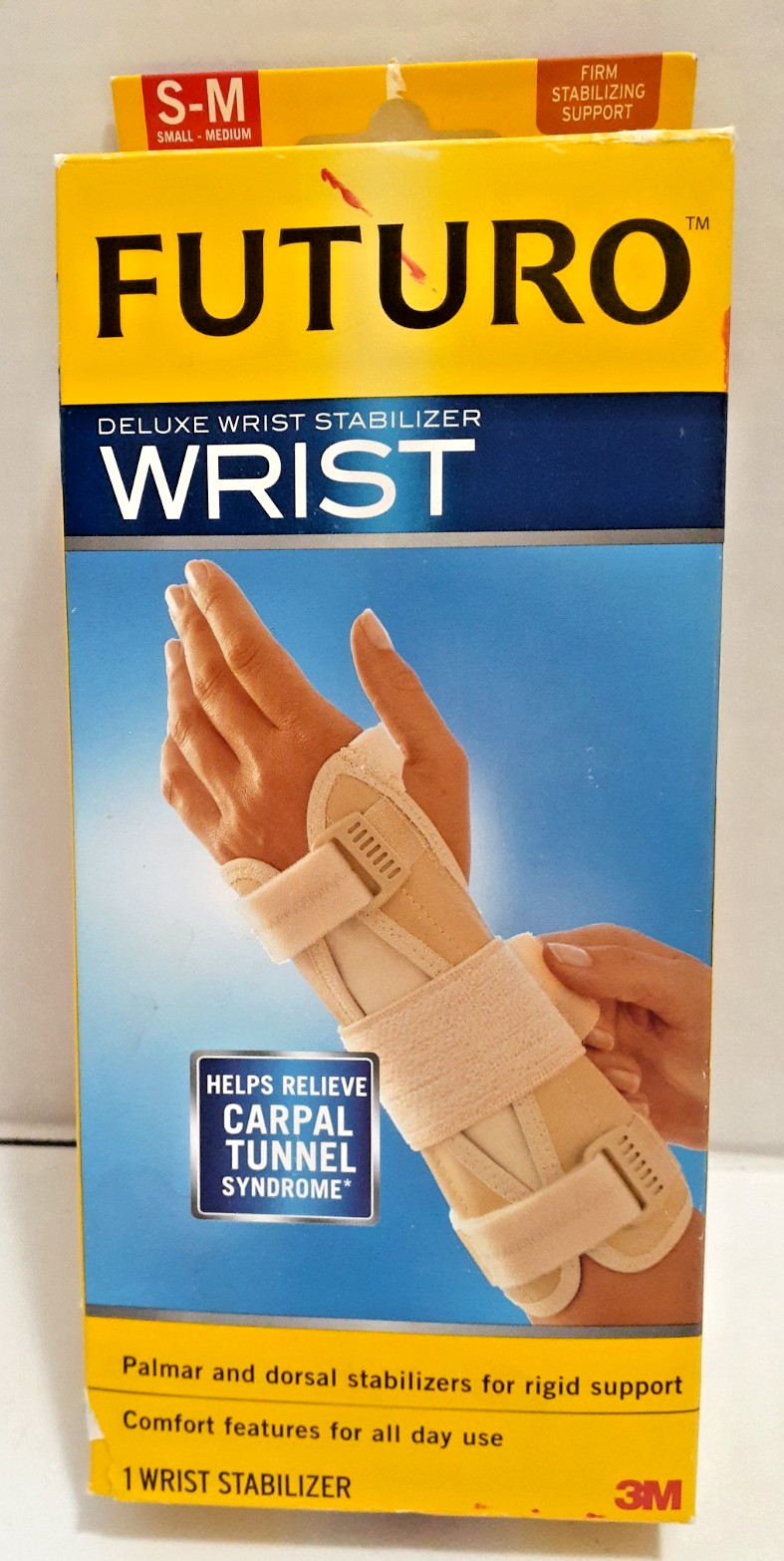 FUTURO DELUXE WRIST STABILIZER ~Size SMALL MEDIUM ~LEFT HAND ~FIRM RIGID SUPPORT