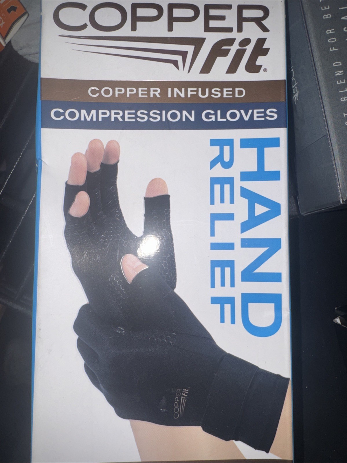 Copper Fit Hand Arthritis Compression Glove – Black, S/M (CFRRGL-SM12)