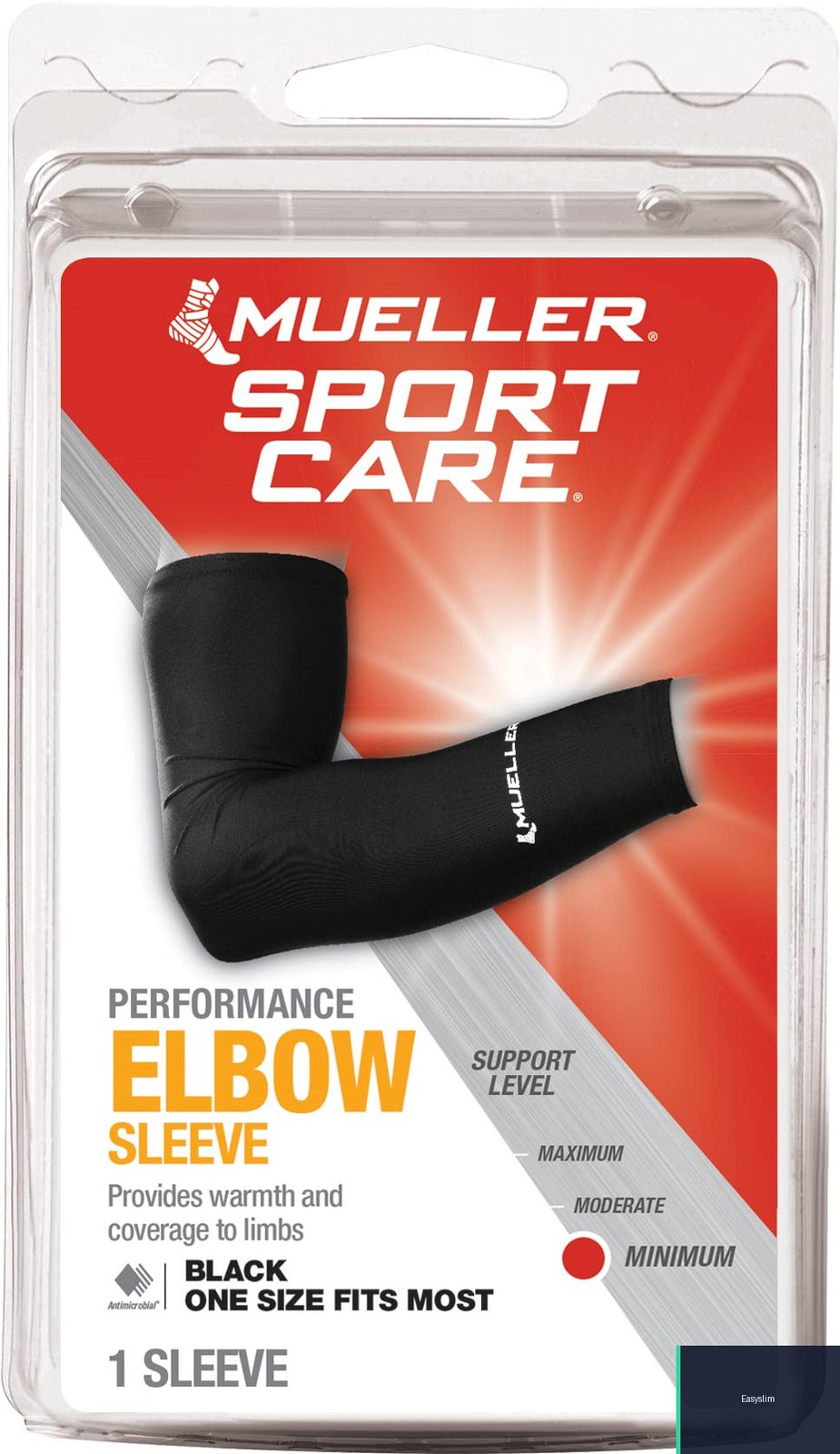 Compression Elbow Sleeve Black Support One Size Fits 14-18 Inches