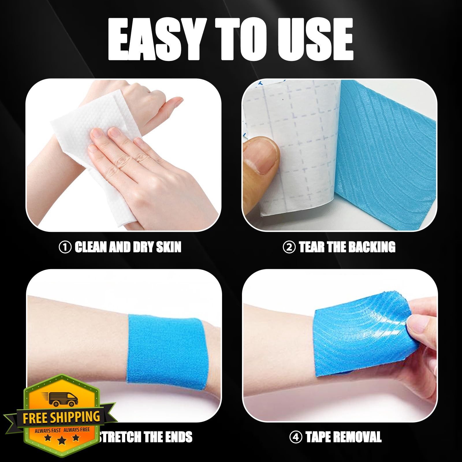 ANAMPION Kinesiology Tape 4×10″ Flesh