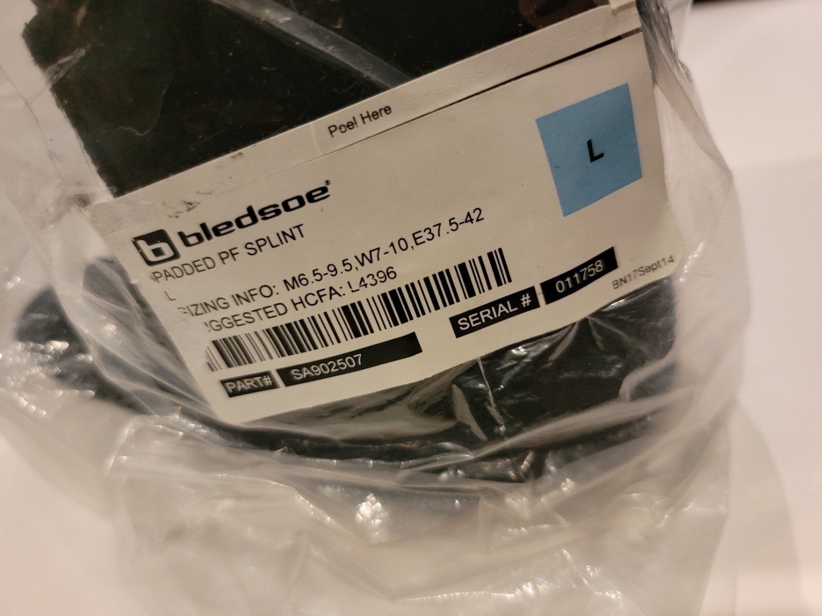Bledsoe Padded Plantar Fasciitis Splint – Adult Large