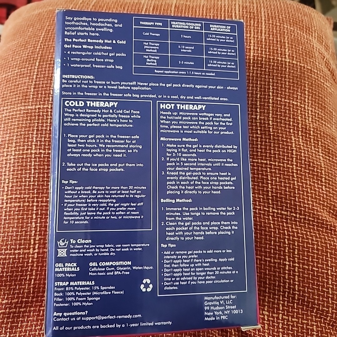 Hot and Cold Gel Face Wrap