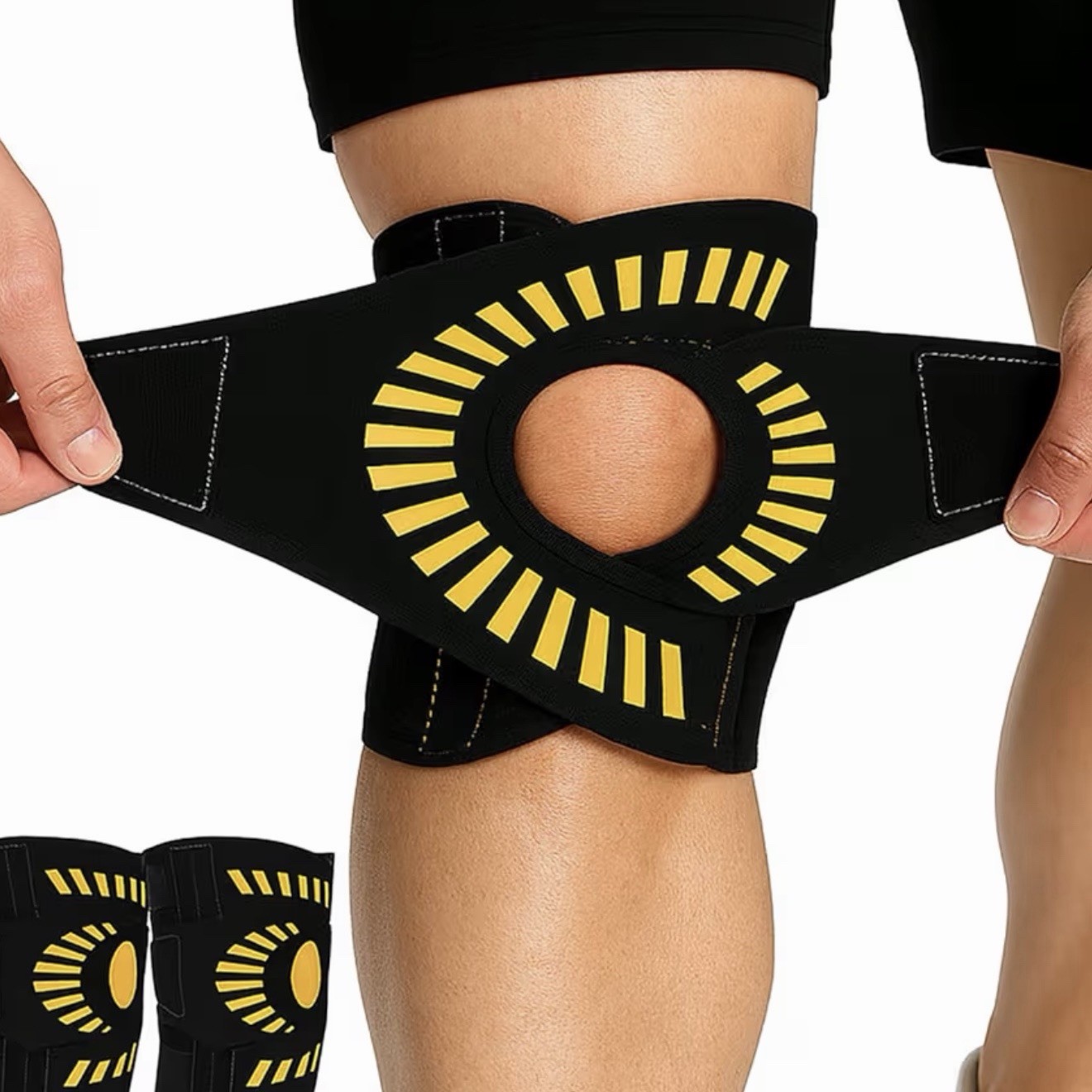 KneeBright Light Hinged Knee Brace NIP Size Lg With Bonus Exercise Band