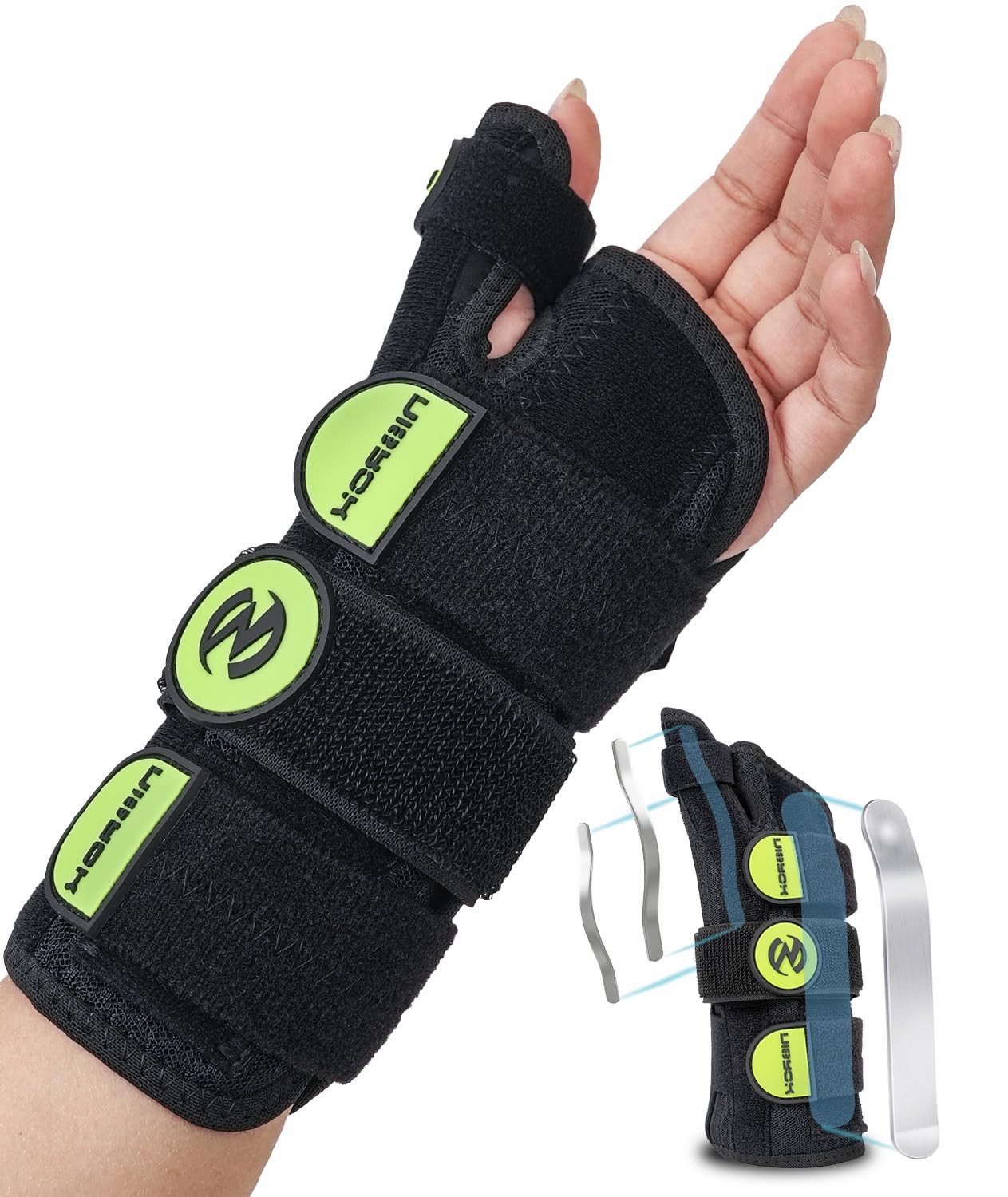 Thumb Spica Splint Wrist Brace L/XL Universal for Left/Right Hand – Day & Night