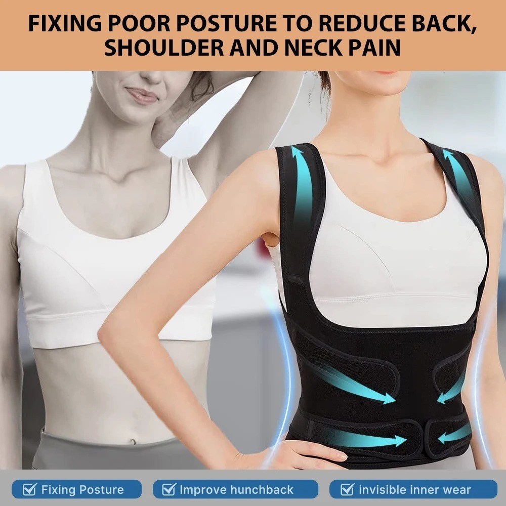 Back Brace Posture Corrector Women Men Shoulder Straightener Adjustable Support