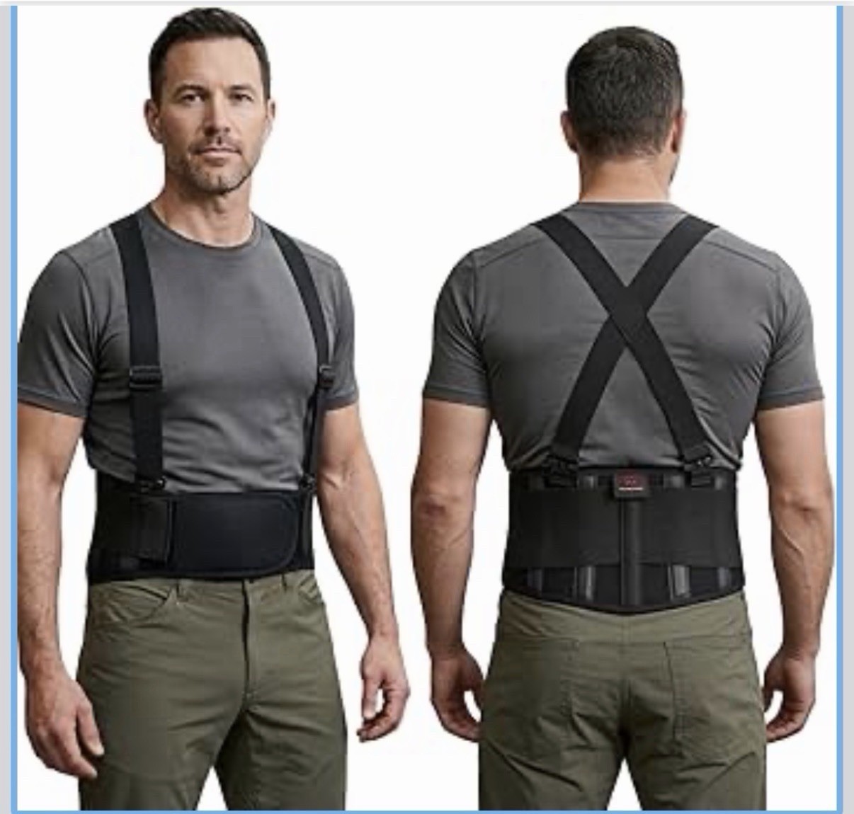 McDavid Back Brace with Suspenders, Adjustable Lumbar Support XL-XXL Extra Large
