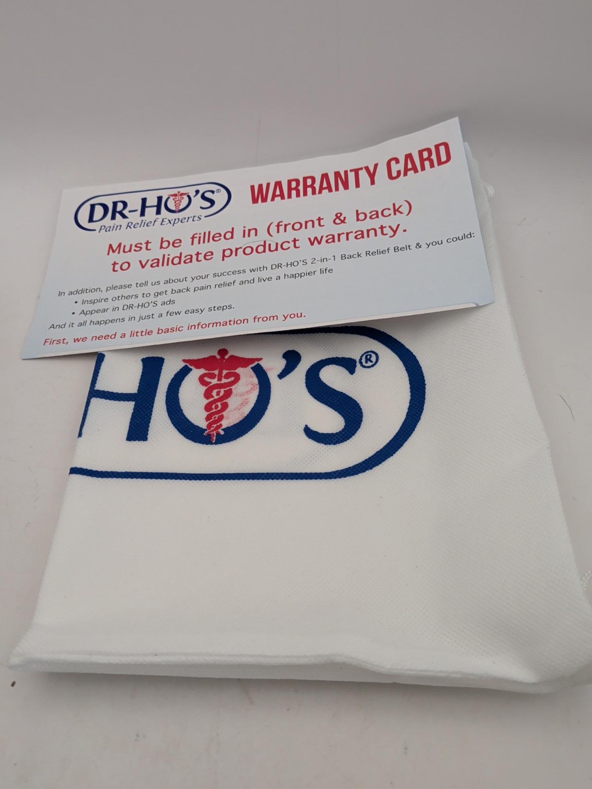 DR-HO’S 2-in-1 Back Relief Belt Size A 25-41″ Inflatable Support NEW