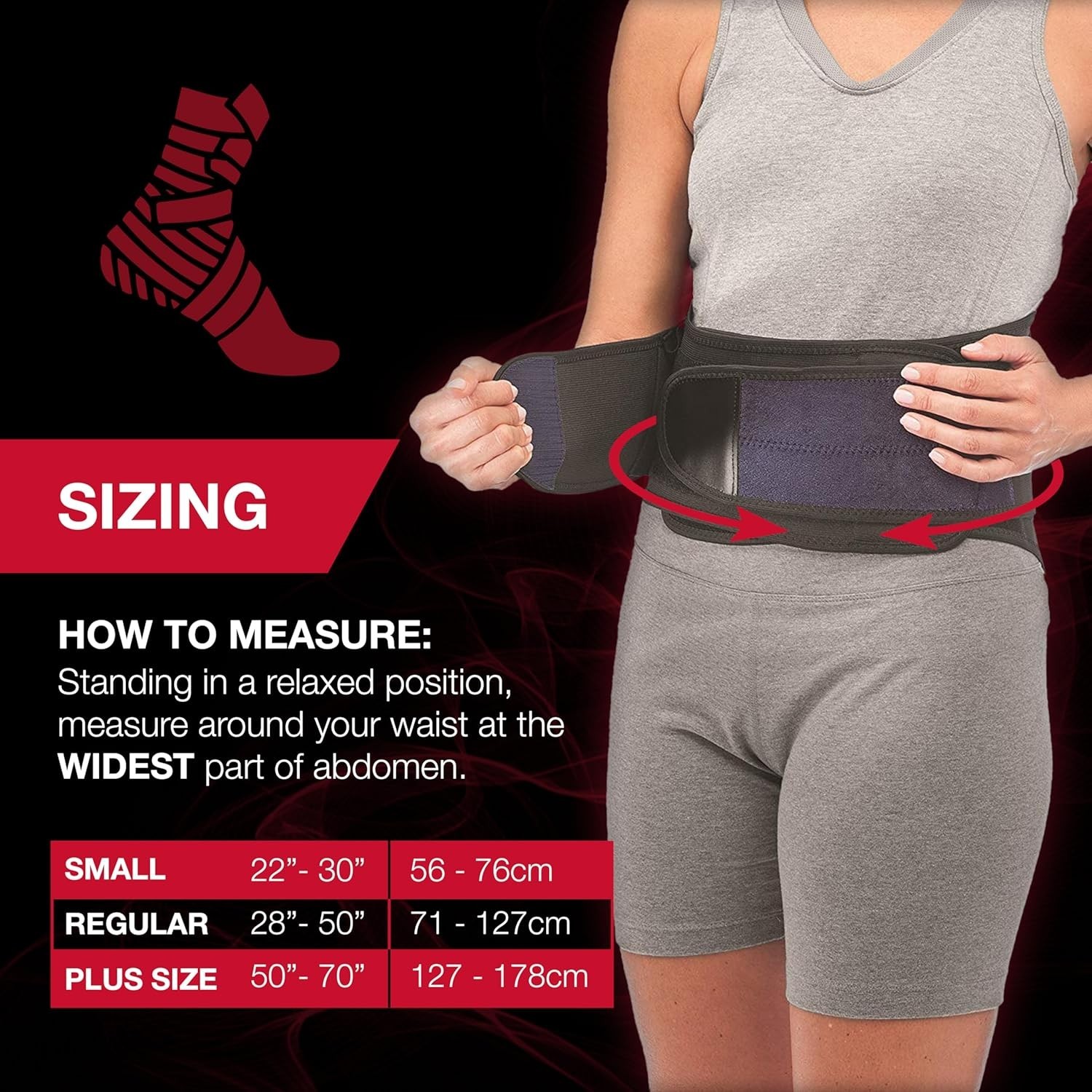 Adjustable Lumbar Back Brace with Removable Pad for Pain Relief – Black, Regu…