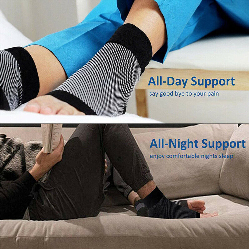Compression Socks Sleeve Ankle Arch Support Plantar Fasciitis Heel Foot Pain US
