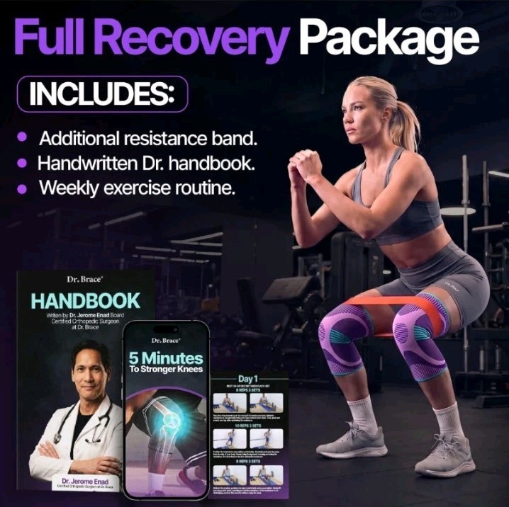 DR. BRACE Elite Compression Knee Sleeves for Women & Men, (2-Pack) Large