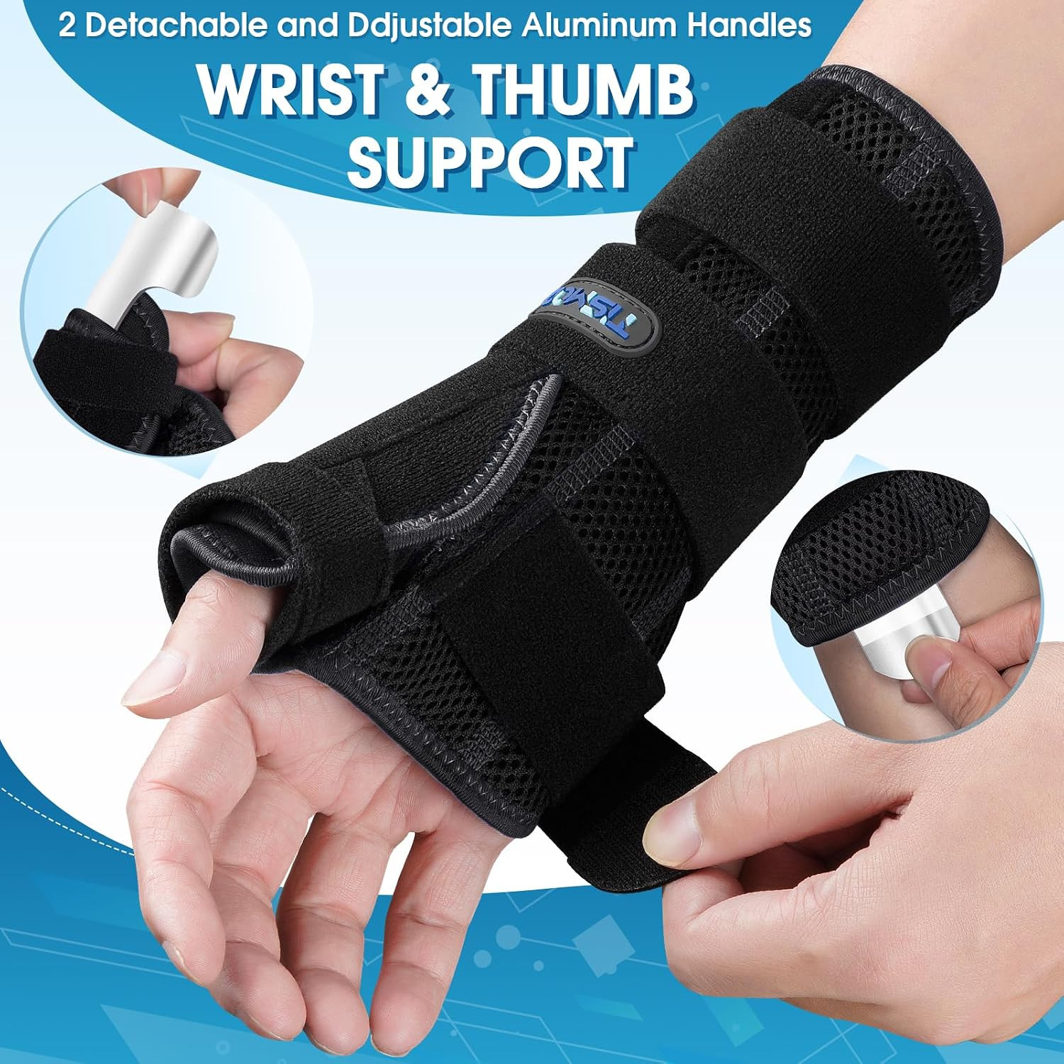 Adjustable Wrist Thumb Brace for Carpal Tunnel and De Quervain’s Support