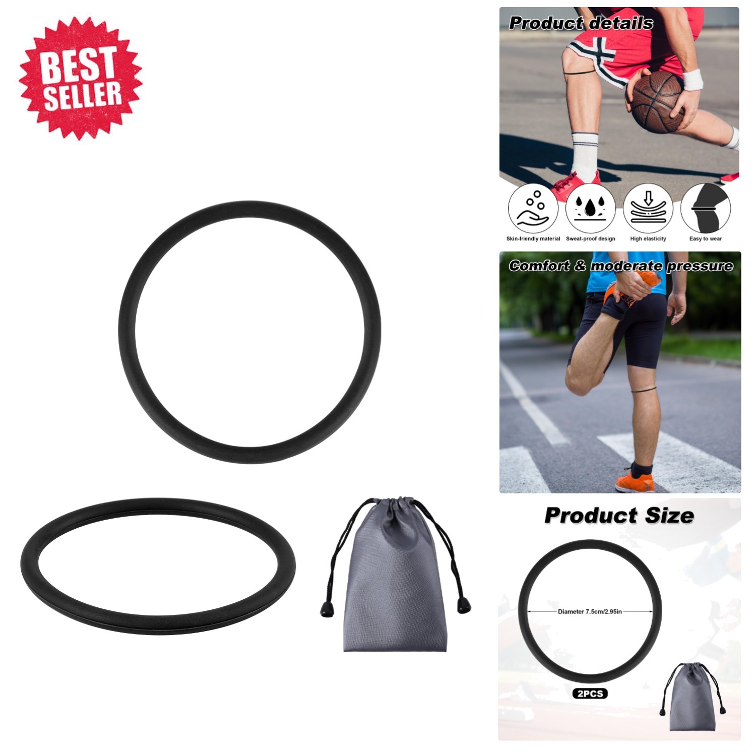 Versatile 2-Pack Patellar Tendon Support Straps – Perfect for Sports Enthusiasts