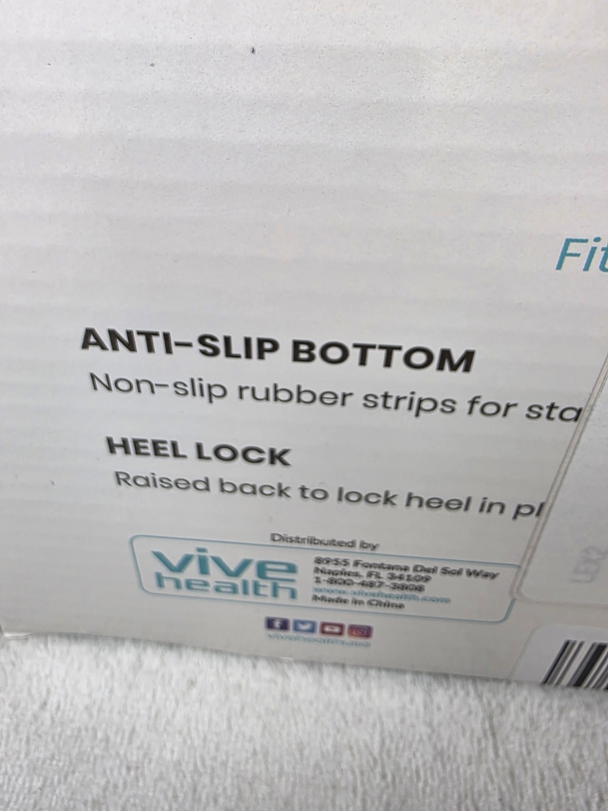 NEW IN BOX VIVE RHB2000 Foot Rocker Calf Stretcher Brace Gray non slip bottom