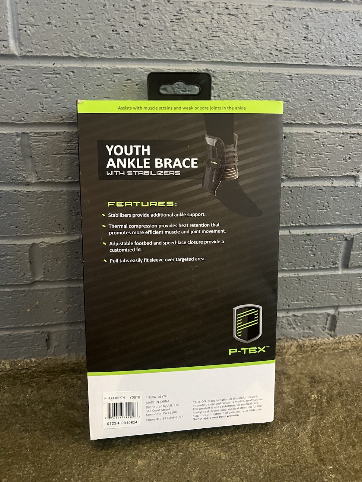 P-Tex YOUTH SIZE Ankle Brace Supportive Stabilizers Thermal Compression Lace NEW
