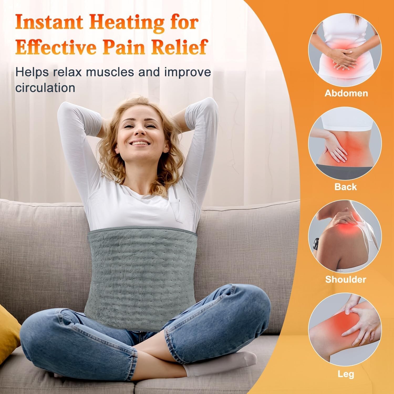 Heated Back Braces, Breathable Back Support Belt with Heating Operated by Rec…
